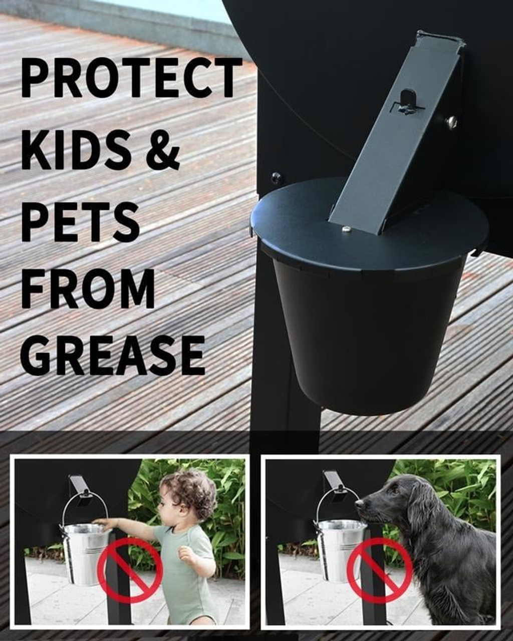 🔥LAST DAY SALE 49% OFF✨Grease Bucket with Lid & Silicone Liner